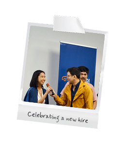 Celebrating a new hire